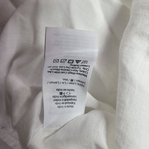 J.Crew Women Baird McNutt Garcon White Irish Linen Button-Down Shirt 14T - Picture 3 of 7